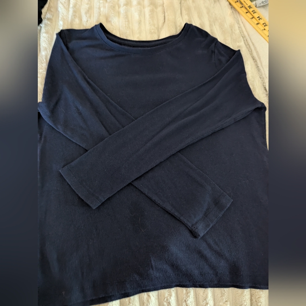 A New Day Deep Blue Knit Top